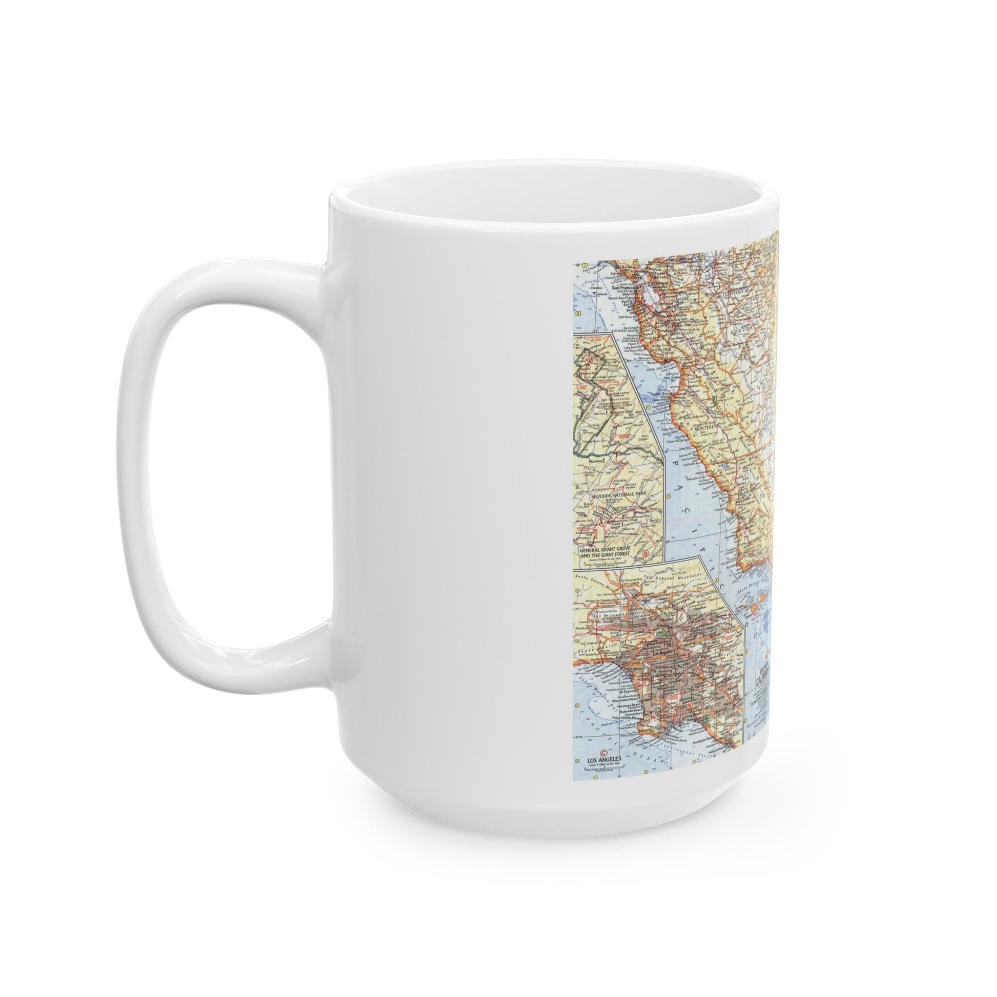 USA - California, Southern (1966) (Map) White Coffee Mug-The Sticker Space