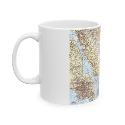 USA - California, Southern (1966) (Map) White Coffee Mug-The Sticker Space