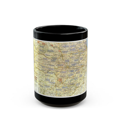 USA - Central Plains 1 (1985) (Map) Black Coffee Mug-15oz-The Sticker Space