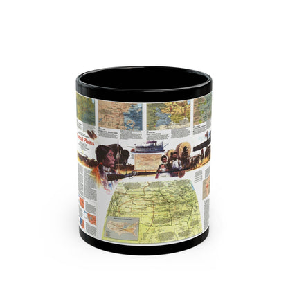 USA - Central Plains 2 (1985) (Map) Black Coffee Mug-11oz-The Sticker Space