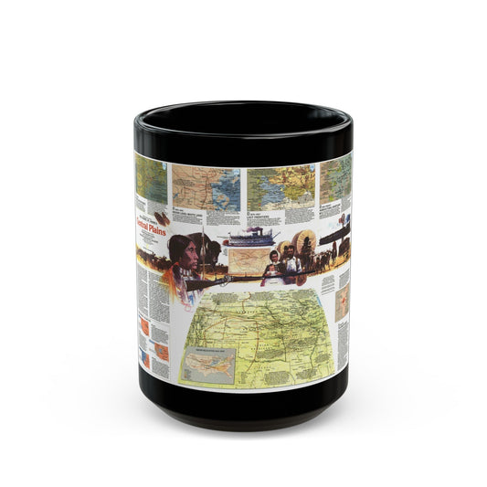 USA - Central Plains 2 (1985) (Map) Black Coffee Mug-15oz-The Sticker Space