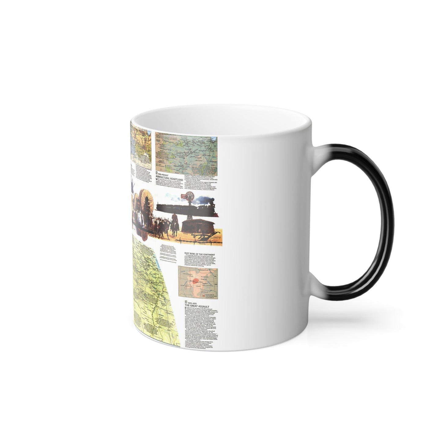 USA - Central Plains 2 (1985) (Map) Color Changing Mug 11oz-11oz-The Sticker Space