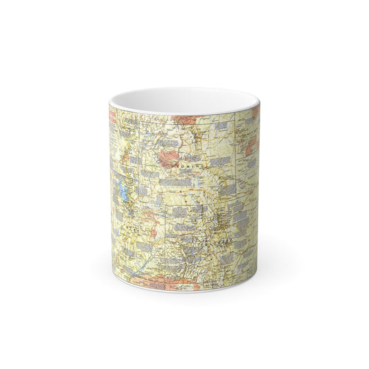 USA - Central Rockies 1 (1984) (Map) Color Changing Mug 11oz-11oz-The Sticker Space