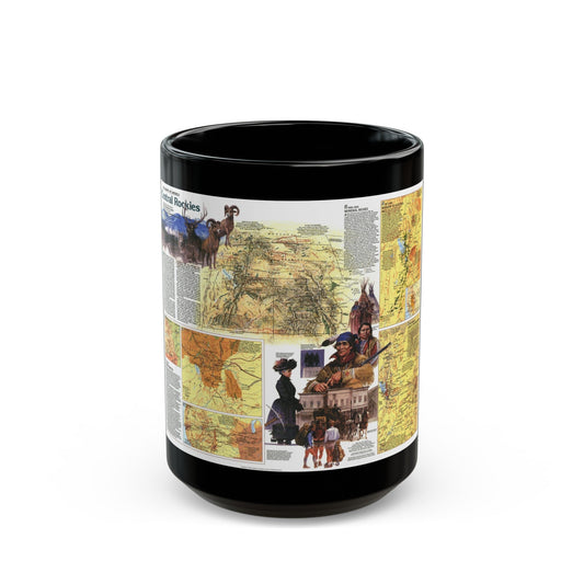 USA - Central Rockies 2 (1984) (Map) Black Coffee Mug-15oz-The Sticker Space