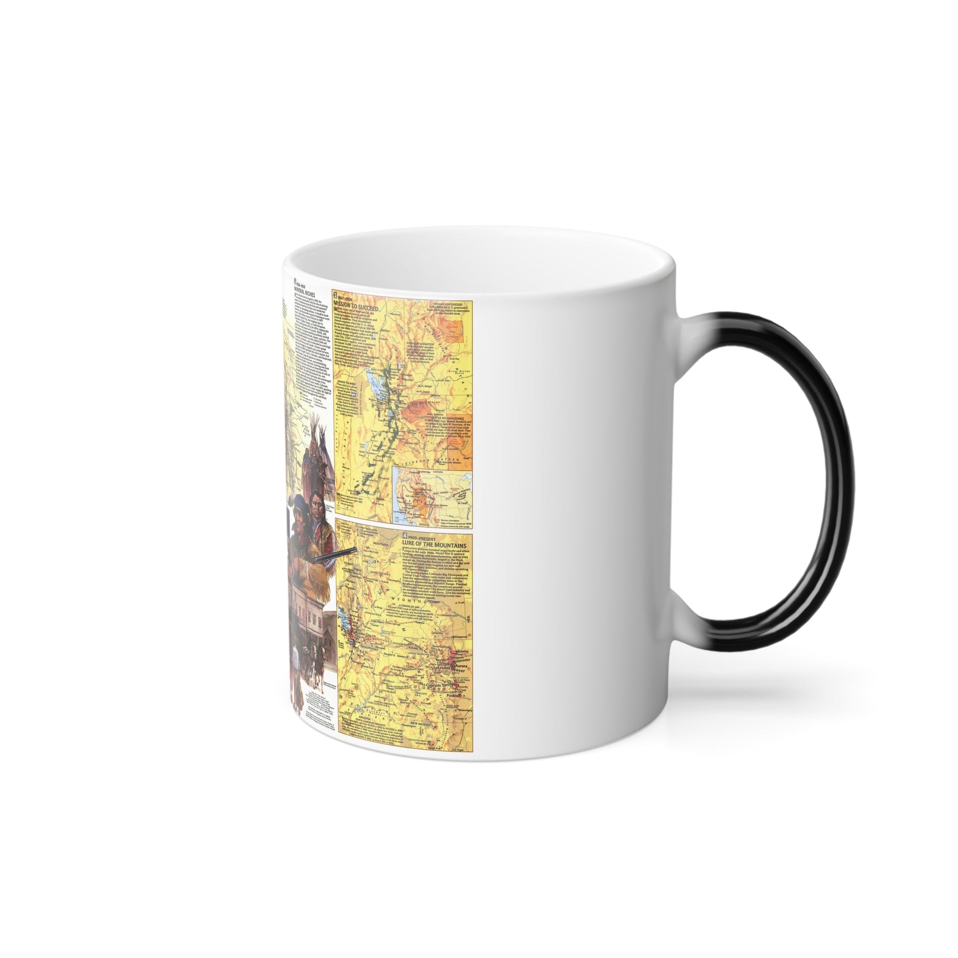 USA - Central Rockies 2 (1984) (Map) Color Changing Mug 11oz-11oz-The Sticker Space