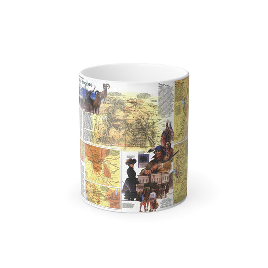 USA - Central Rockies 2 (1984) (Map) Color Changing Mug 11oz-11oz-The Sticker Space