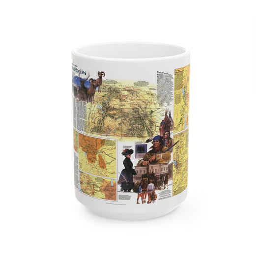 USA - Central Rockies 2 (1984) (Map) White Coffee Mug-15oz-The Sticker Space