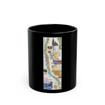 USA - Coastal California (1993) (Map) Black Coffee Mug-11oz-The Sticker Space