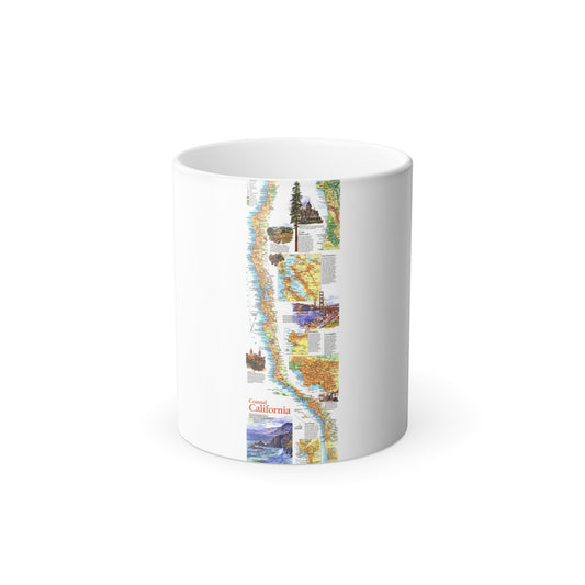 USA - Coastal California (1993) (Map) Color Changing Mug 11oz-11oz-The Sticker Space