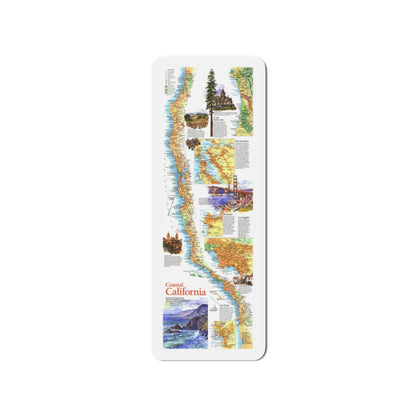 USA - Coastal California (1993) (Map) Refrigerator Magnet-3" x 3"-The Sticker Space