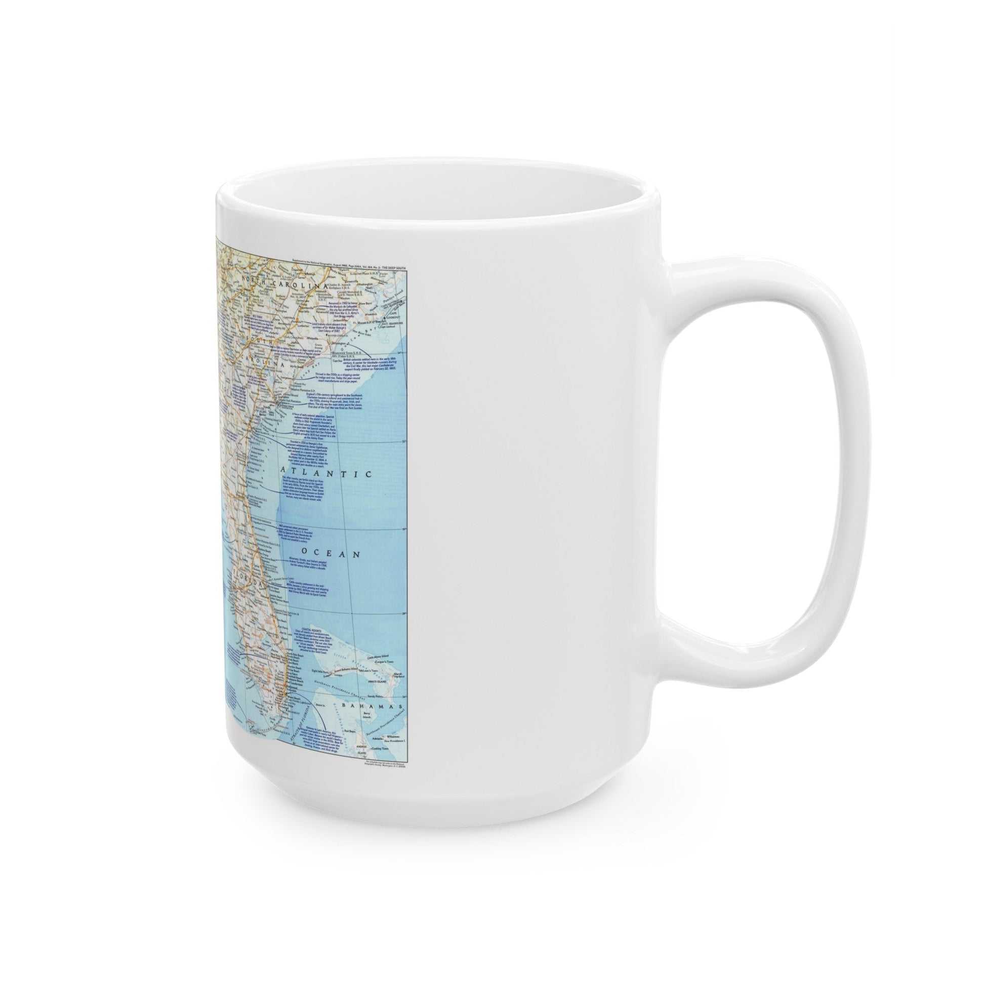 USA - Deep South 1 (1983) (Map) White Coffee Mug-The Sticker Space