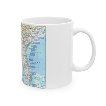 USA - Deep South 1 (1983) (Map) White Coffee Mug-The Sticker Space