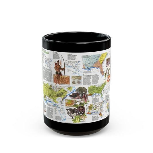 USA - Deep South 2 (1983) (Map) Black Coffee Mug-15oz-The Sticker Space