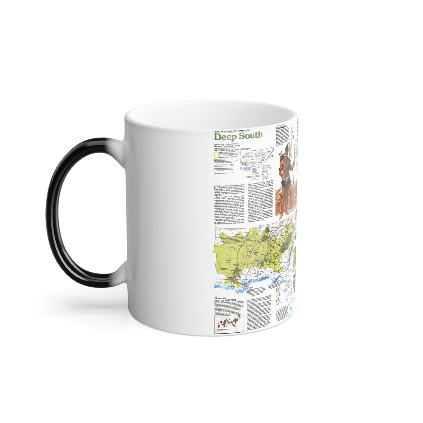 USA - Deep South 2 (1983) (Map) Color Changing Mug 11oz-11oz-The Sticker Space