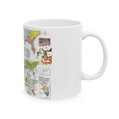 USA - Deep South 2 (1983) (Map) White Coffee Mug-The Sticker Space