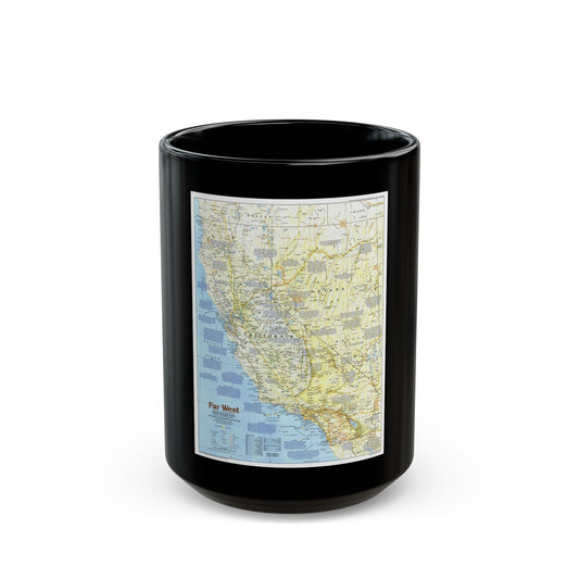 USA - Far West 1 (1984) (Map) Black Coffee Mug-15oz-The Sticker Space