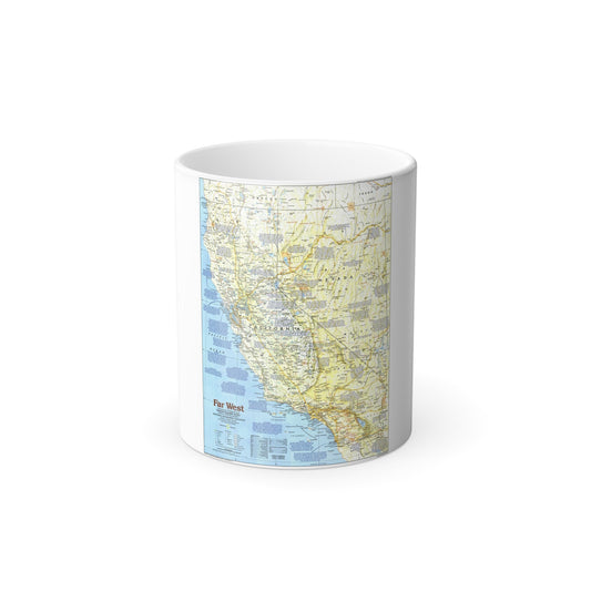 USA - Far West 1 (1984) (Map) Color Changing Mug 11oz-11oz-The Sticker Space