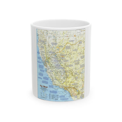 USA - Far West 1 (1984) (Map) White Coffee Mug-11oz-The Sticker Space