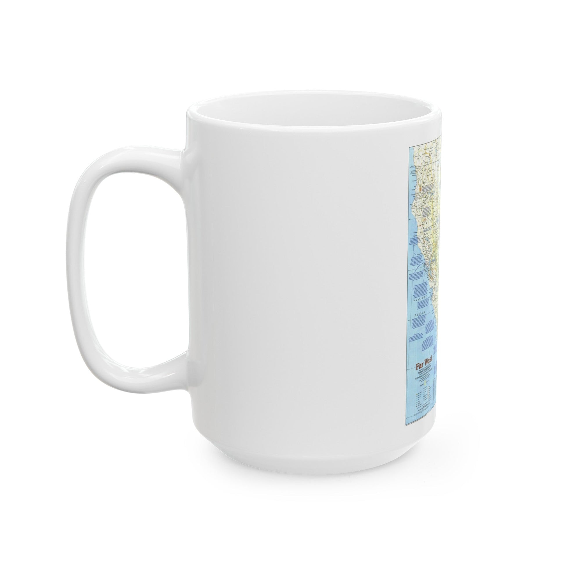 USA - Far West 1 (1984) (Map) White Coffee Mug-The Sticker Space