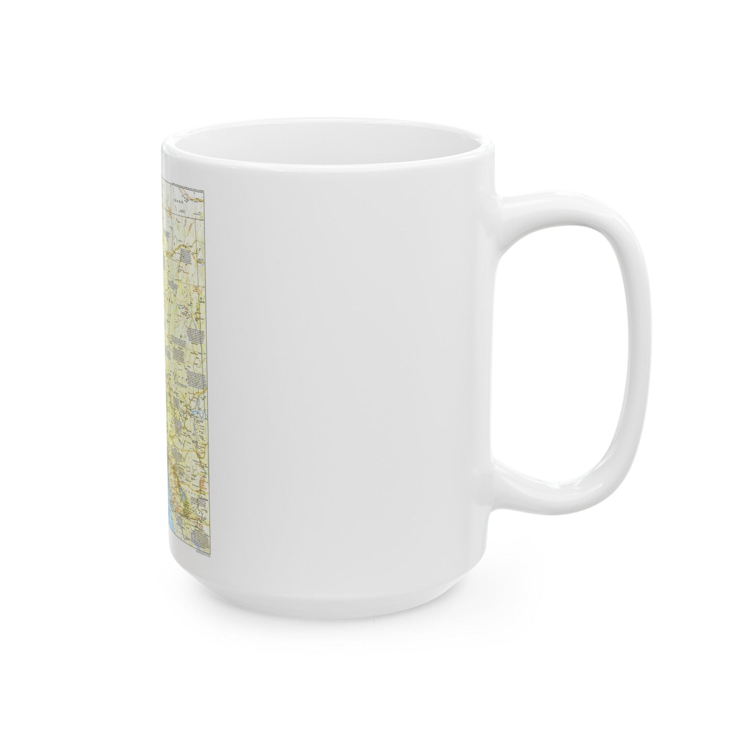 USA - Far West 1 (1984) (Map) White Coffee Mug-The Sticker Space