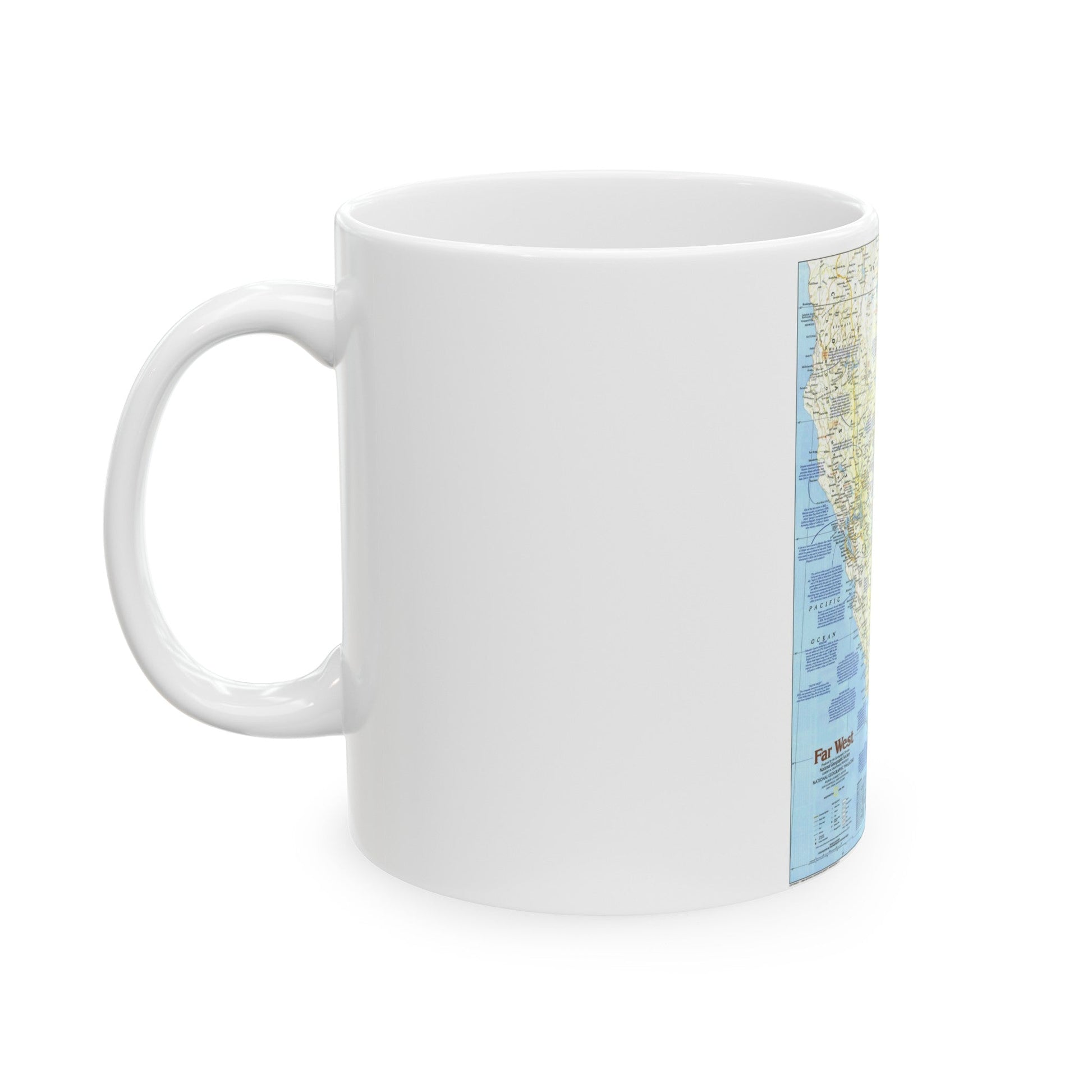 USA - Far West 1 (1984) (Map) White Coffee Mug-The Sticker Space