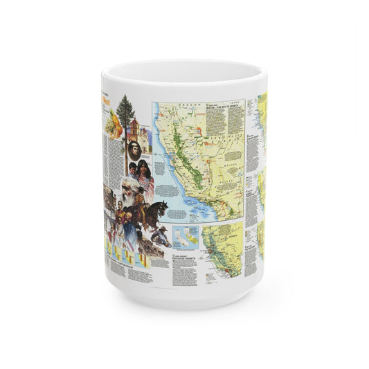 USA - Far West 2 (1984) (Map) White Coffee Mug-15oz-The Sticker Space