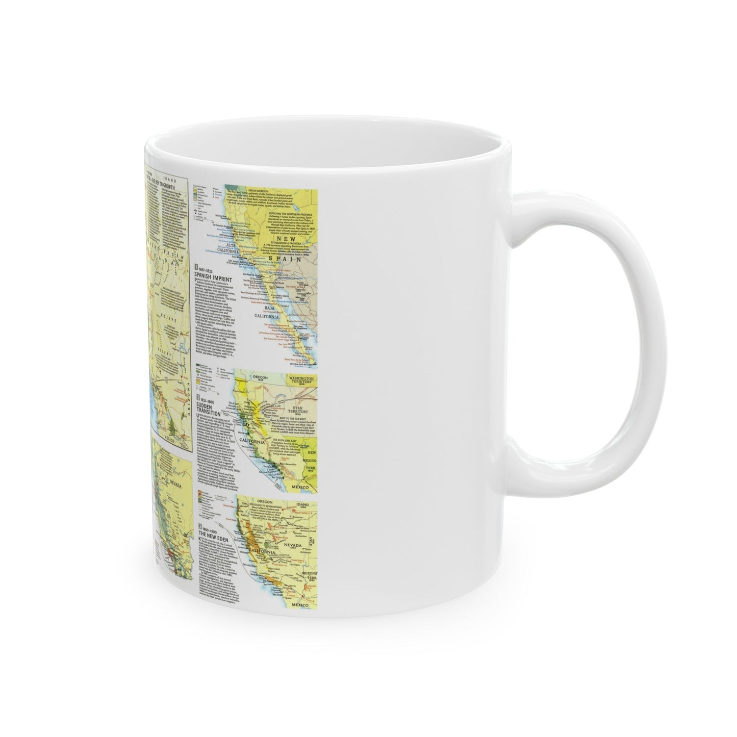 USA - Far West 2 (1984) (Map) White Coffee Mug-The Sticker Space