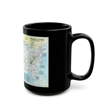 USA - Federal Lands in the Fifty States (1996) (Map) Black Coffee Mug-The Sticker Space