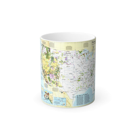 USA - Federal Lands in the Fifty States (1996) (Map) Color Changing Mug 11oz-11oz-The Sticker Space