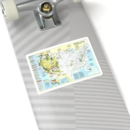 USA - Federal Lands in the Fifty States (1996) (Map) STICKER Vinyl Kiss-Cut Decal - The Sticker Space