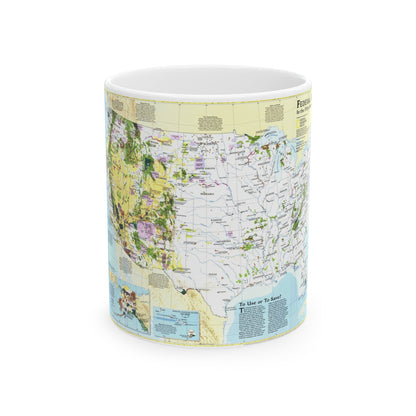 USA - Federal Lands in the Fifty States (1996) (Map) White Coffee Mug-11oz-The Sticker Space