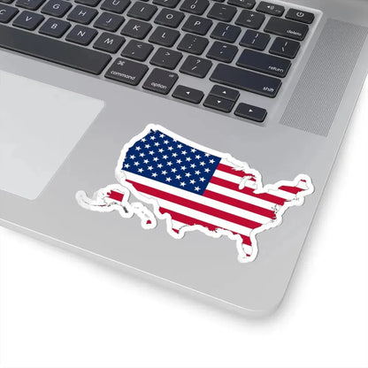 USA Flag Map (United States) STICKER Vinyl Kiss-Cut Decal - The Sticker Space