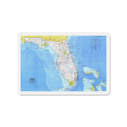 USA - Florida 1 (1973) (Map) Refrigerator Magnet-3" x 3"-The Sticker Space