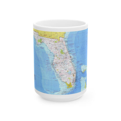 USA - Florida 1 (1973) (Map) White Coffee Mug-15oz-The Sticker Space