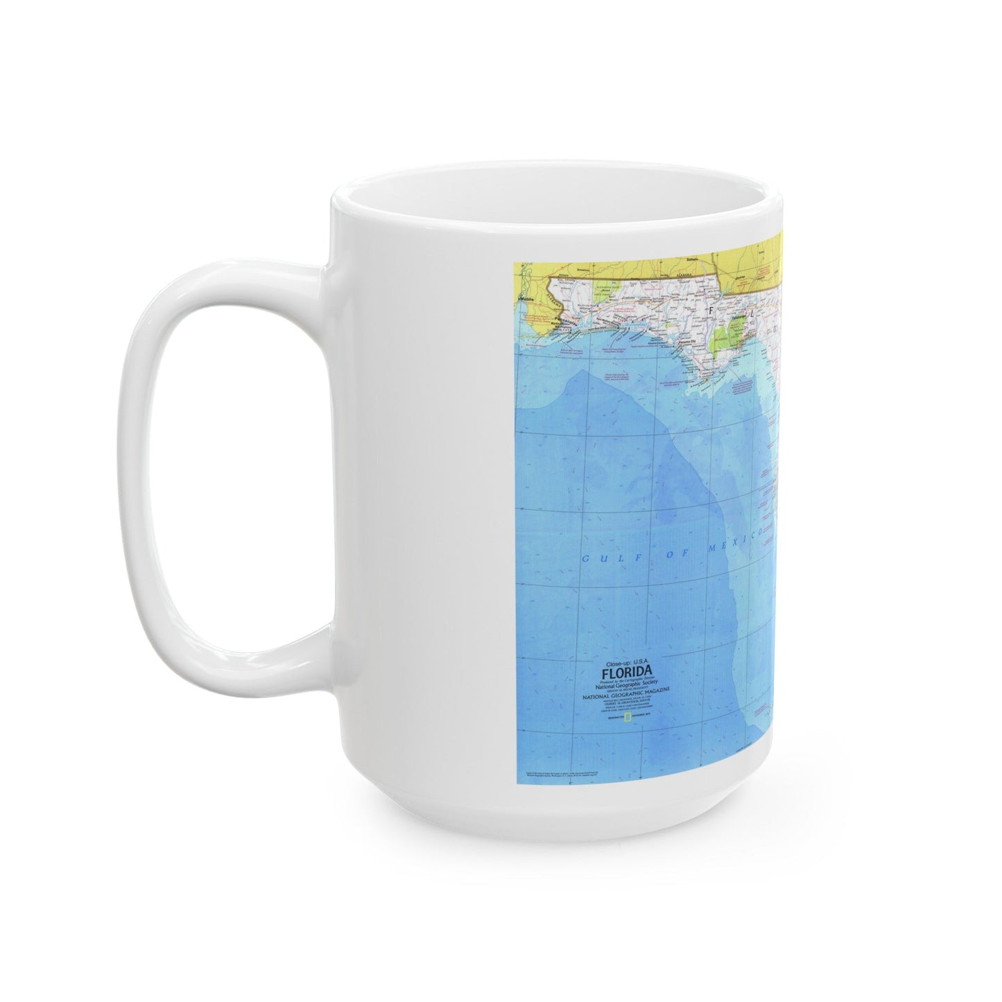 USA - Florida 1 (1973) (Map) White Coffee Mug-The Sticker Space