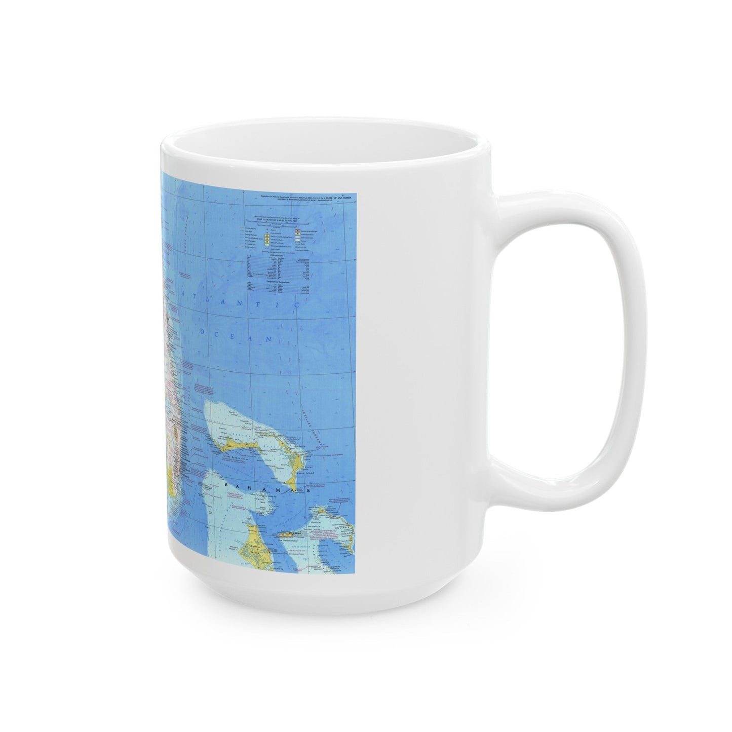 USA - Florida 1 (1973) (Map) White Coffee Mug-The Sticker Space