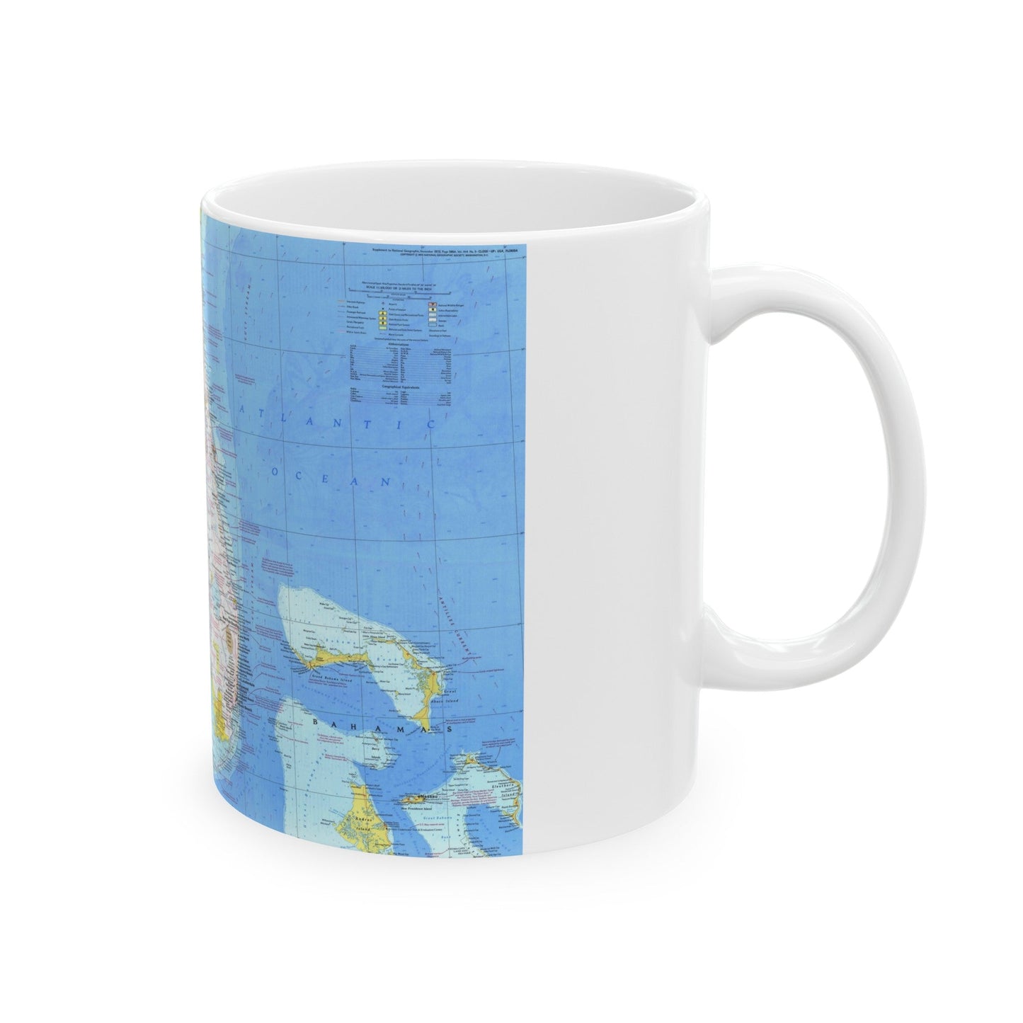 USA - Florida 1 (1973) (Map) White Coffee Mug-The Sticker Space