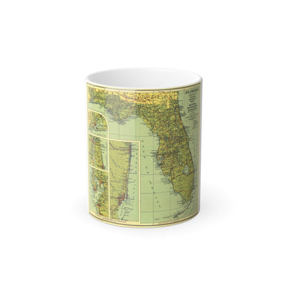 USA - Florida (1930) (Map) Color Changing Mug 11oz-11oz-The Sticker Space