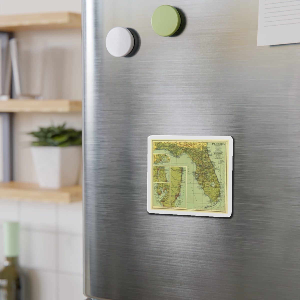 USA - Florida (1930) (Map) Refrigerator Magnet-The Sticker Space