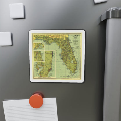 USA - Florida (1930) (Map) Refrigerator Magnet-The Sticker Space