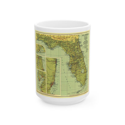 USA - Florida (1930) (Map) White Coffee Mug-15oz-The Sticker Space