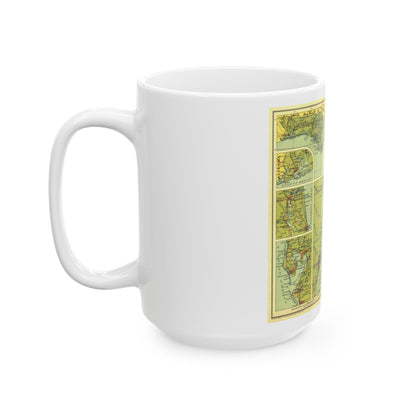 USA - Florida (1930) (Map) White Coffee Mug-The Sticker Space