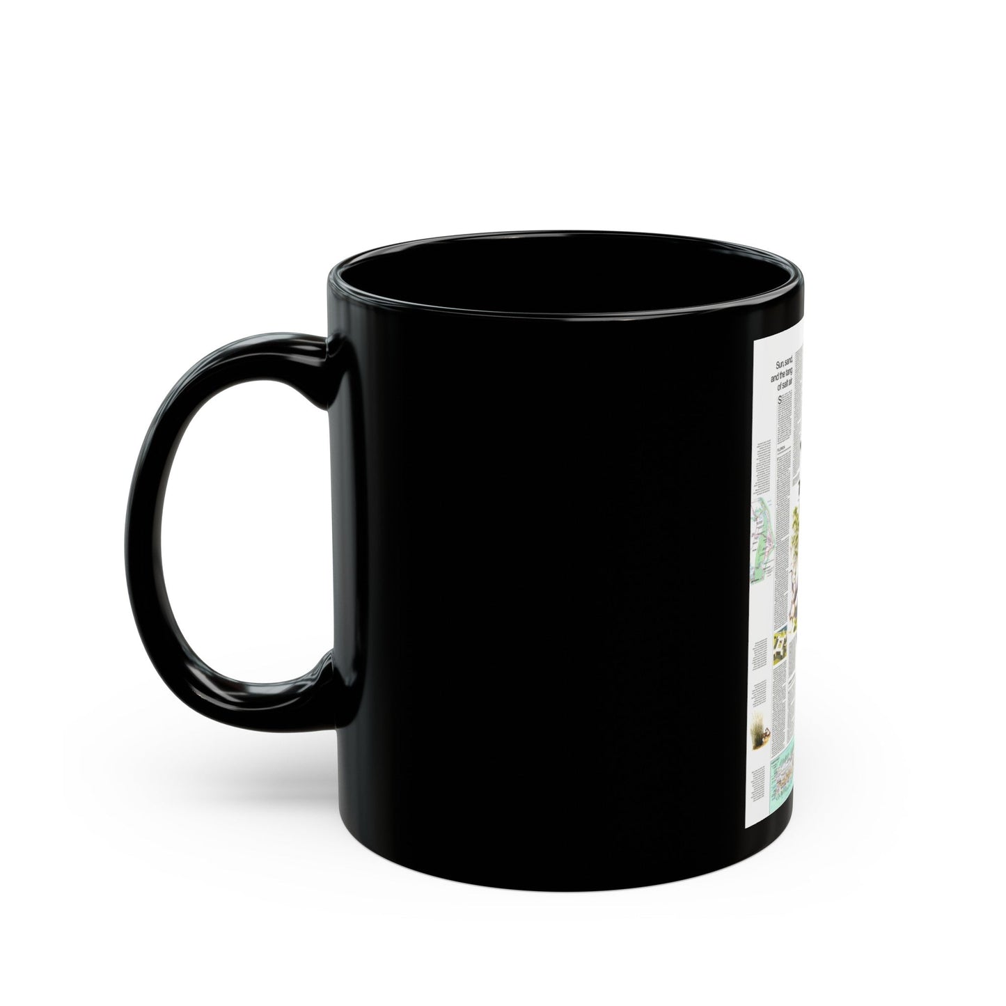 USA - Florida 2 (1973) (Map) Black Coffee Mug-The Sticker Space