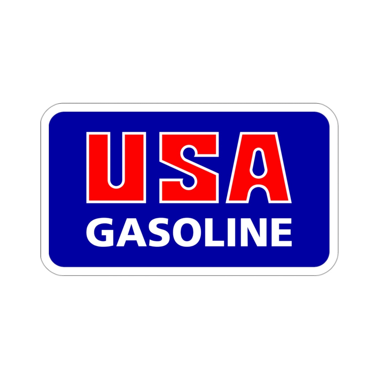 USA Gasoline Logo STICKER Vinyl Die-Cut Decal-3 Inch-The Sticker Space