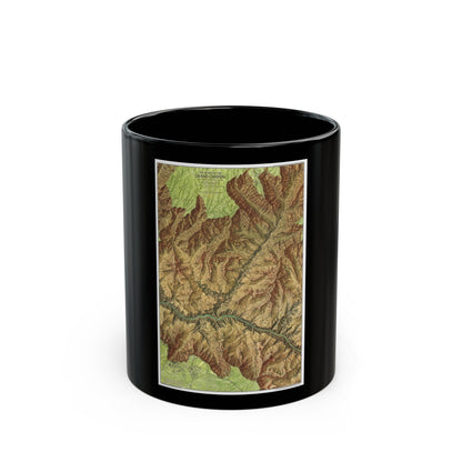 USA - Grand Canyon National Park, Arizona (1978) (Map) Black Coffee Mug-11oz-The Sticker Space