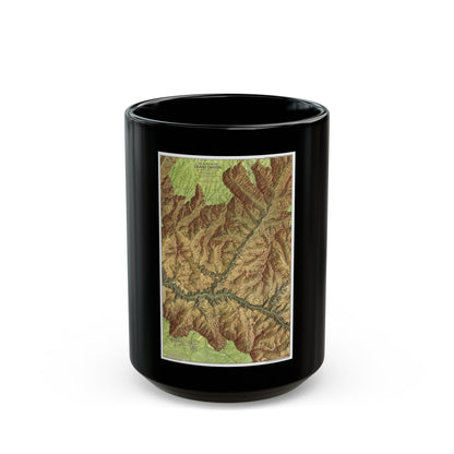 USA - Grand Canyon National Park, Arizona (1978) (Map) Black Coffee Mug-15oz-The Sticker Space