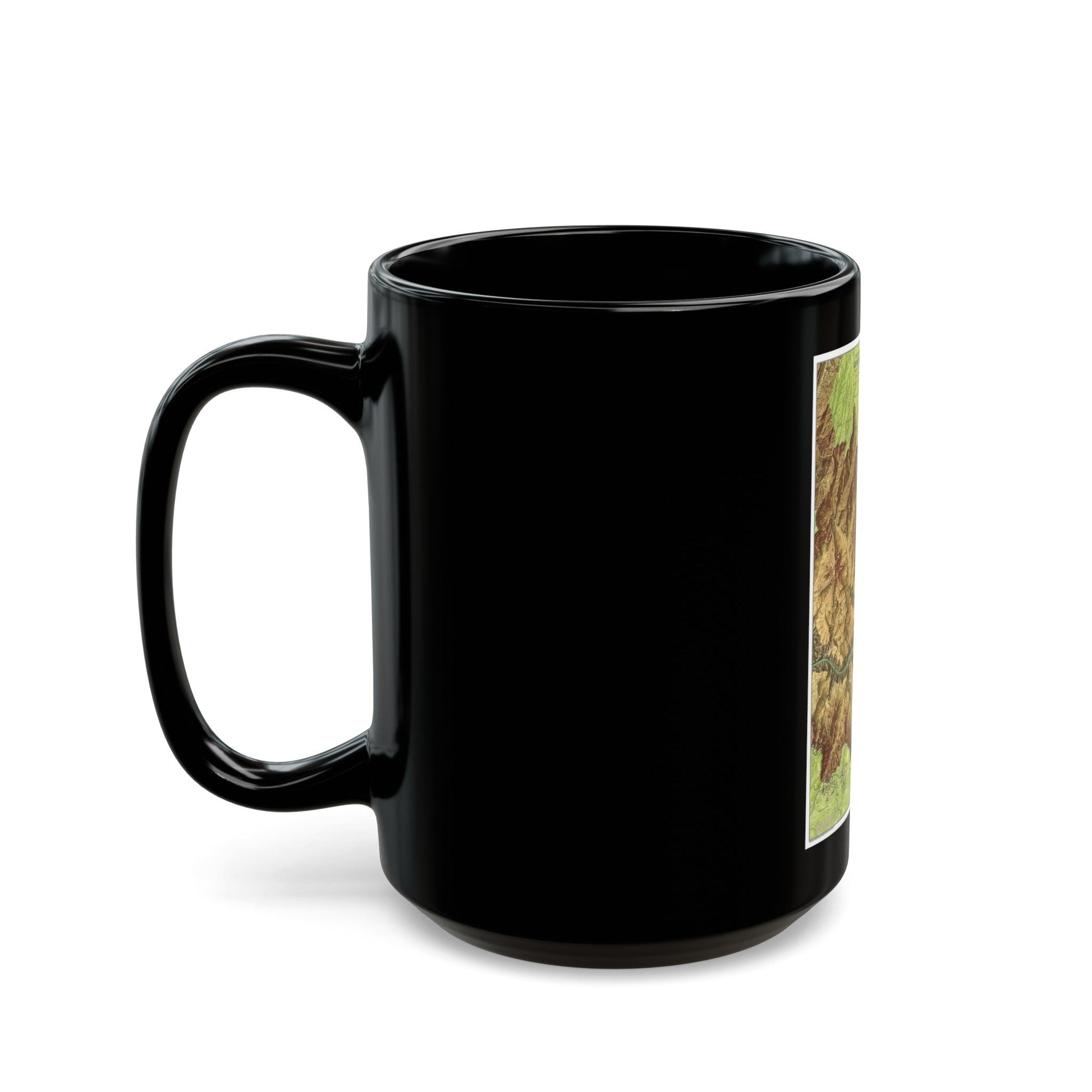 USA - Grand Canyon National Park, Arizona (1978) (Map) Black Coffee Mug-The Sticker Space