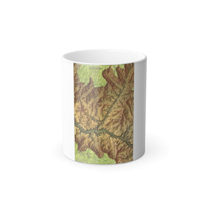 USA - Grand Canyon National Park, Arizona (1978) (Map) Color Changing Mug 11oz-11oz-The Sticker Space