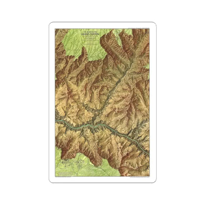 USA - Grand Canyon National Park, Arizona (1978) (Map) STICKER Vinyl Kiss-Cut Decal 3 Inch White - The Sticker Space