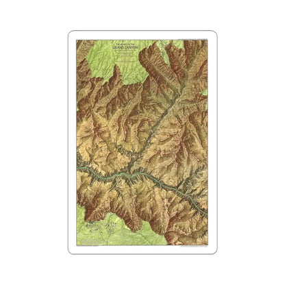 USA - Grand Canyon National Park, Arizona (1978) (Map) STICKER Vinyl Kiss-Cut Decal 4 Inch White - The Sticker Space